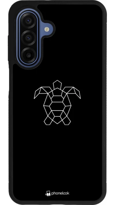 Samsung Galaxy A17 Case Hülle - Silikon schwarz Turtles lines on black