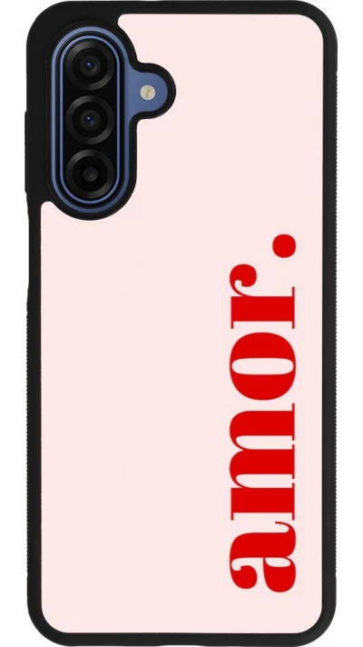Samsung Galaxy A17 Case Hülle - Silikon schwarz Valentine 2024 amor