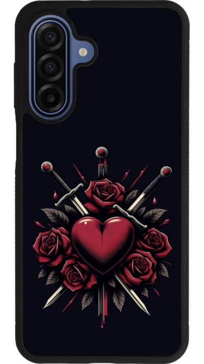 Samsung Galaxy A17 Case Hülle - Silikon schwarz Valentine 2024 gothic love