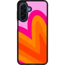 Coque Samsung Galaxy A17 - Silicone rigide noir Valentine 2024 heart gradient