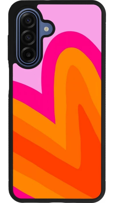 Samsung Galaxy A17 Case Hülle - Silikon schwarz Valentine 2024 heart gradient