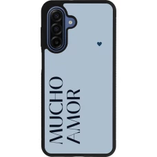 Samsung Galaxy A17 Case Hülle - Silikon schwarz Valentine 2024 mucho amor azul