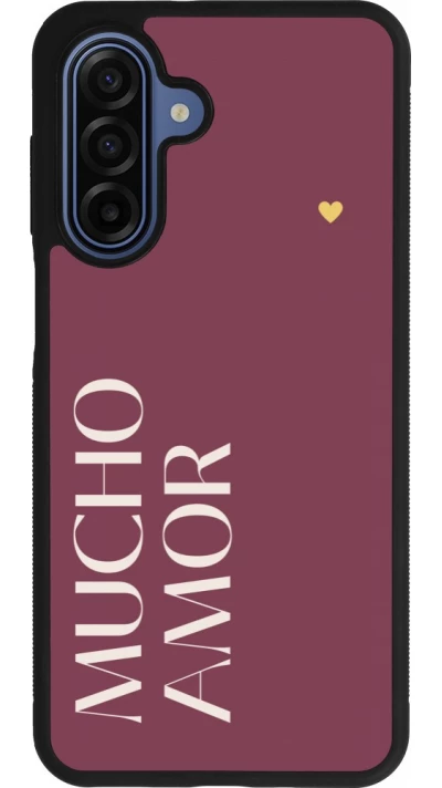 Samsung Galaxy A17 Case Hülle - Silikon schwarz Valentine 2024 mucho amor rosado