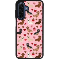 Samsung Galaxy A17 Case Hülle - Silikon schwarz Valentine 2024 puppy love