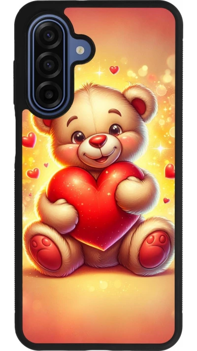 Samsung Galaxy A17 Case Hülle - Silikon schwarz Valentin 2024 Teddy Liebe