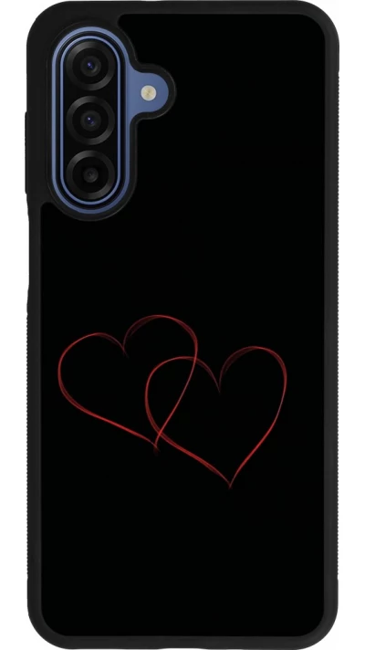 Samsung Galaxy A17 Case Hülle - Silikon schwarz Valentine 2023 attached heart