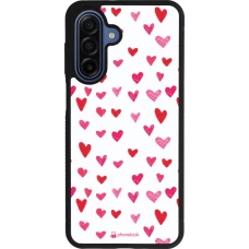 Samsung Galaxy A17 Case Hülle - Silikon schwarz Valentine 2022 Many pink hearts