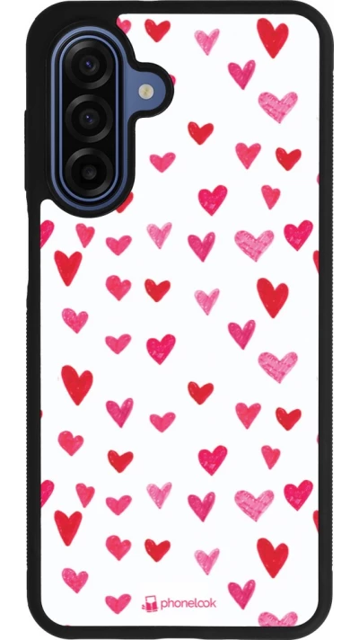Samsung Galaxy A17 Case Hülle - Silikon schwarz Valentine 2022 Many pink hearts