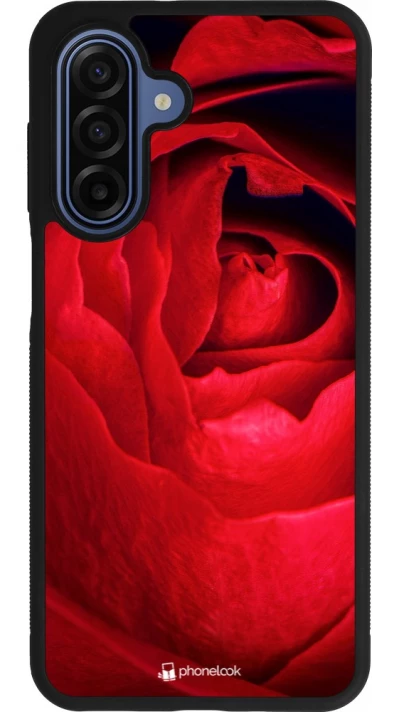 Samsung Galaxy A17 Case Hülle - Silikon schwarz Valentine 2022 Rose