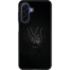 Samsung Galaxy A17 Case Hülle - Silikon schwarz Valentine 2023 hands forever