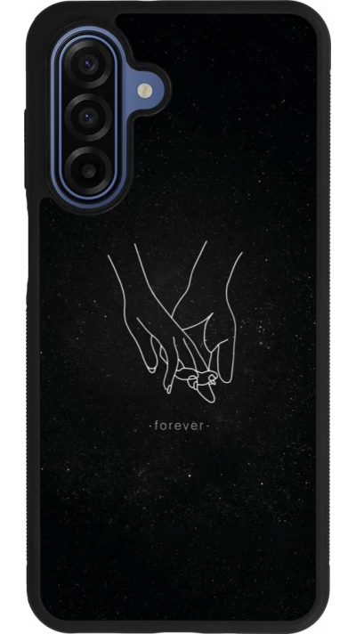 Samsung Galaxy A17 Case Hülle - Silikon schwarz Valentine 2023 hands forever