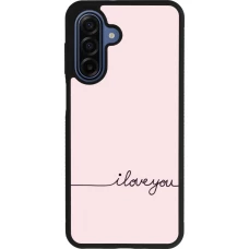 Samsung Galaxy A17 Case Hülle - Silikon schwarz Valentine 2023 i love you writing