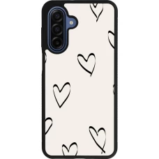 Samsung Galaxy A17 Case Hülle - Silikon schwarz Valentine 2023 minimalist hearts