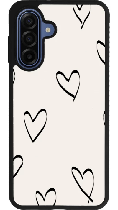 Samsung Galaxy A17 Case Hülle - Silikon schwarz Valentine 2023 minimalist hearts