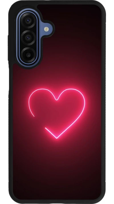 Samsung Galaxy A17 Case Hülle - Silikon schwarz Valentine 2023 single neon heart