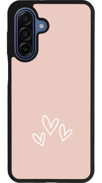 Samsung Galaxy A17 Case Hülle - Silikon schwarz Valentine 2023 three minimalist hearts