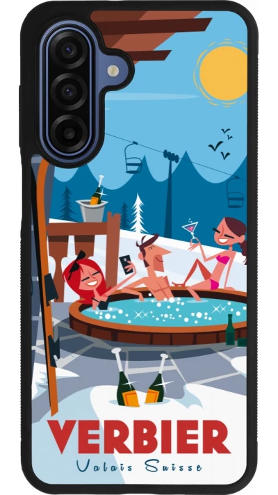 Samsung Galaxy A17 Case Hülle - Silikon schwarz Verbier Mountain Jacuzzi