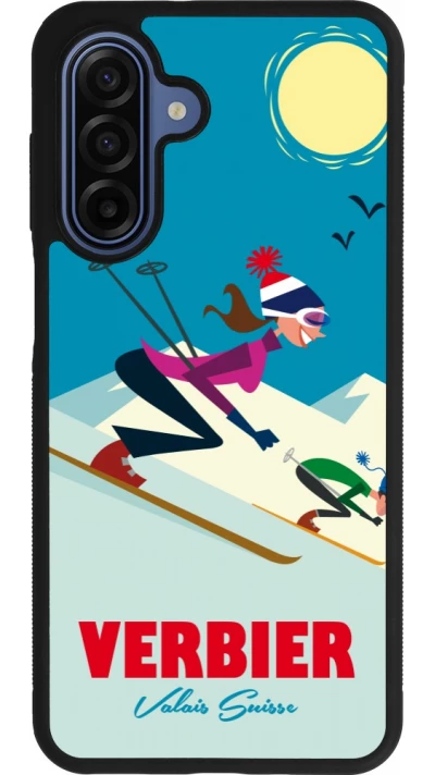 Samsung Galaxy A17 Case Hülle - Silikon schwarz Verbier Ski Downhill
