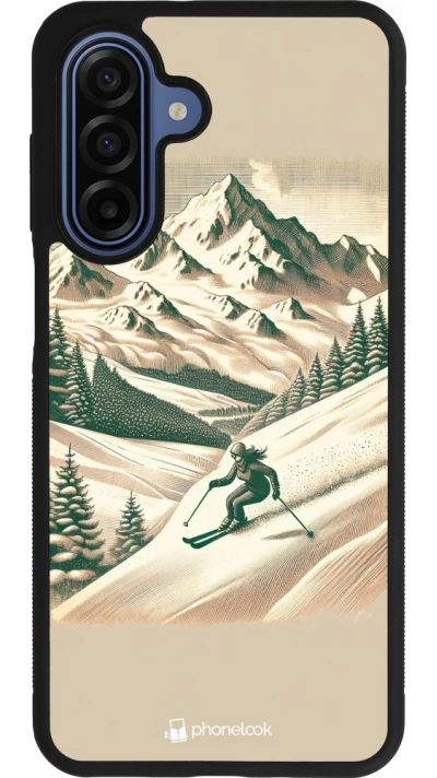 Samsung Galaxy A17 Case Hülle - Silikon schwarz Vintage Skiberg