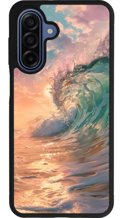 Samsung Galaxy A17 Case Hülle - Silikon schwarz Wave Sunset