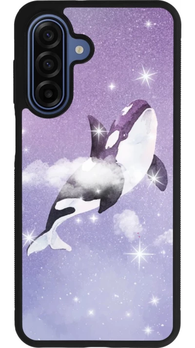 Samsung Galaxy A17 Case Hülle - Silikon schwarz Whale in sparking stars