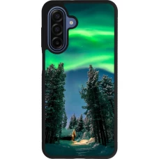 Coque Samsung Galaxy A17 - Silicone rigide noir Winter 22 Northern Lights