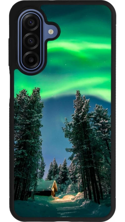 Samsung Galaxy A17 Case Hülle - Silikon schwarz Winter 22 Northern Lights