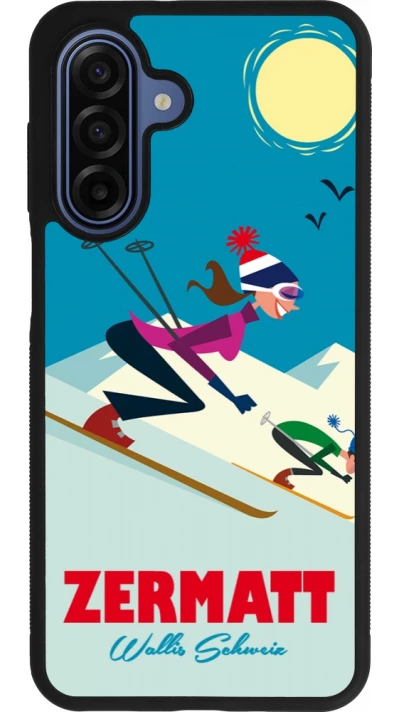 Samsung Galaxy A17 Case Hülle - Silikon schwarz Zermatt Ski Downhill