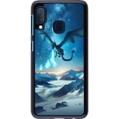 Coque Samsung Galaxy A20e - Dragon nocturne montagne