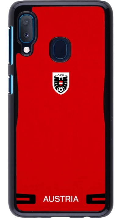 Samsung Galaxy A20e Case Hülle - O?sterreich 2026 personalisierbares Fussballtrikot