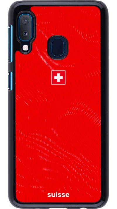 Samsung Galaxy A20e Case Hülle - Schweiz 2026 personalisierbares Fussballtrikot