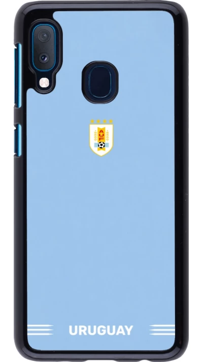 Samsung Galaxy A20e Case Hülle - Uruguay 2026 personalisierbares Fussballtrikot