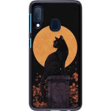 Samsung Galaxy A20e Case Hülle - Halloween 2026 Cat Art Nouveau