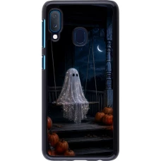 Samsung Galaxy A20e Case Hülle - Halloween 2026 Ghost on a swing