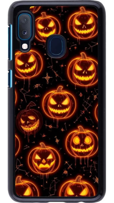 Samsung Galaxy A20e Case Hülle - Halloween 2026 Pattern Pumpkins