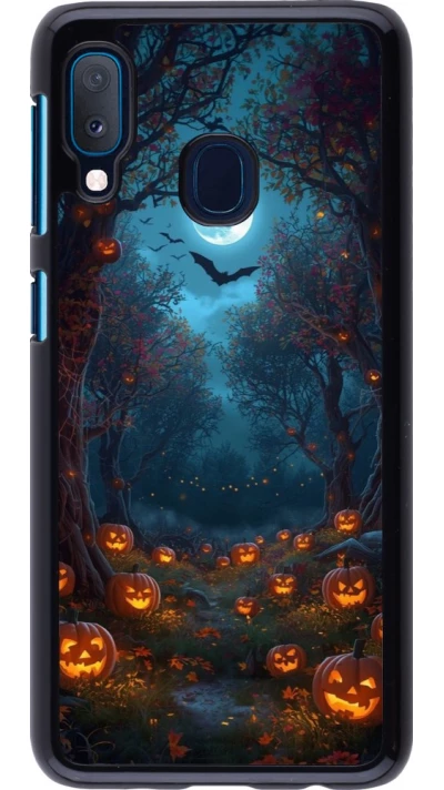 Samsung Galaxy A20e Case Hülle - Halloween 2026 Road of Pumpkins