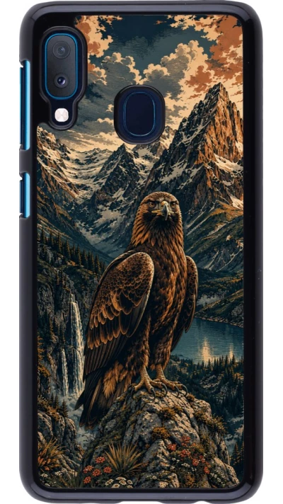 Coque Samsung Galaxy A20e - Linocut Aigle Royal