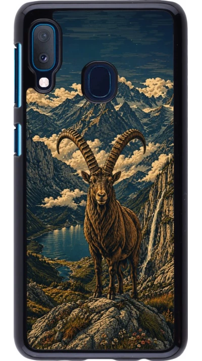 Coque Samsung Galaxy A20e - Linocut Bouquetin