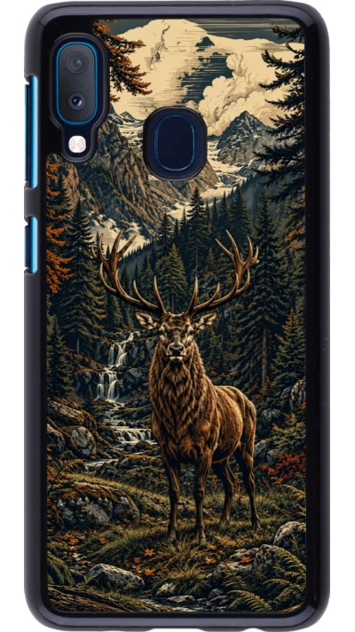 Coque Samsung Galaxy A20e - Linocut Cerf