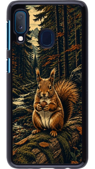 Coque Samsung Galaxy A20e - Linocut Ecureuil