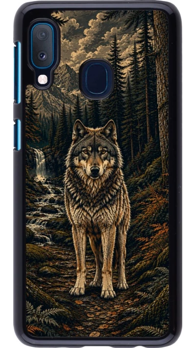 Coque Samsung Galaxy A20e - Linocut Loup