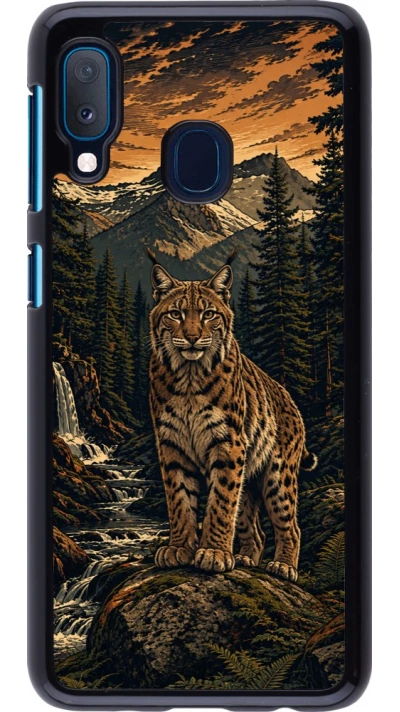 Coque Samsung Galaxy A20e - Linocut Lynx