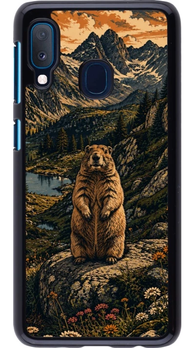 Coque Samsung Galaxy A20e - Linocut Marmotte