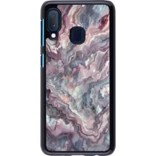 Samsung Galaxy A20e Case Hülle - Violetter silberner Marmor