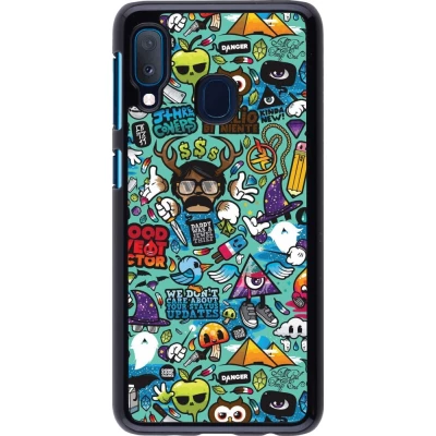 Coque Samsung Galaxy A20e - Mixed Cartoons Turquoise