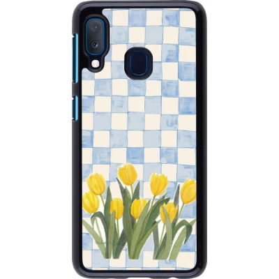 Coque Samsung Galaxy A20e - Blue vichy tulips Spring 2026