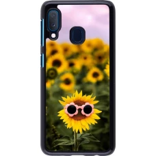 Samsung Galaxy A20e Case Hülle - Sunflower with glasses Spring 2026
