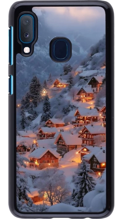Coque Samsung Galaxy A20e - Winter 25 Winter snowy village