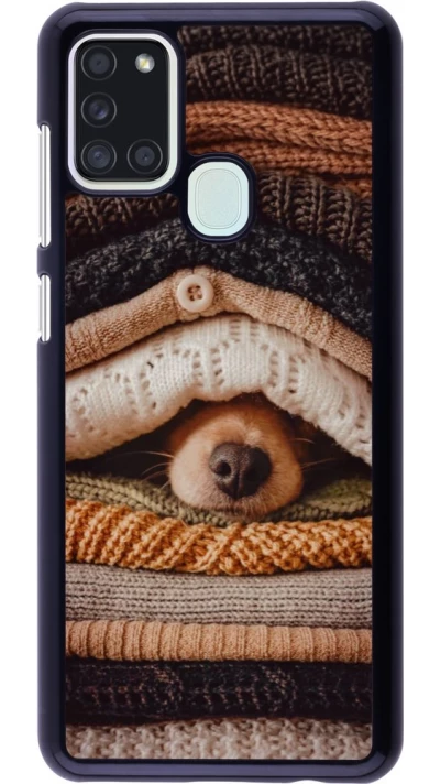 Coque Samsung Galaxy A21s - Autumn 26 Dog under the covers