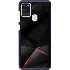 Coque Samsung Galaxy A21s - Black Red Lines